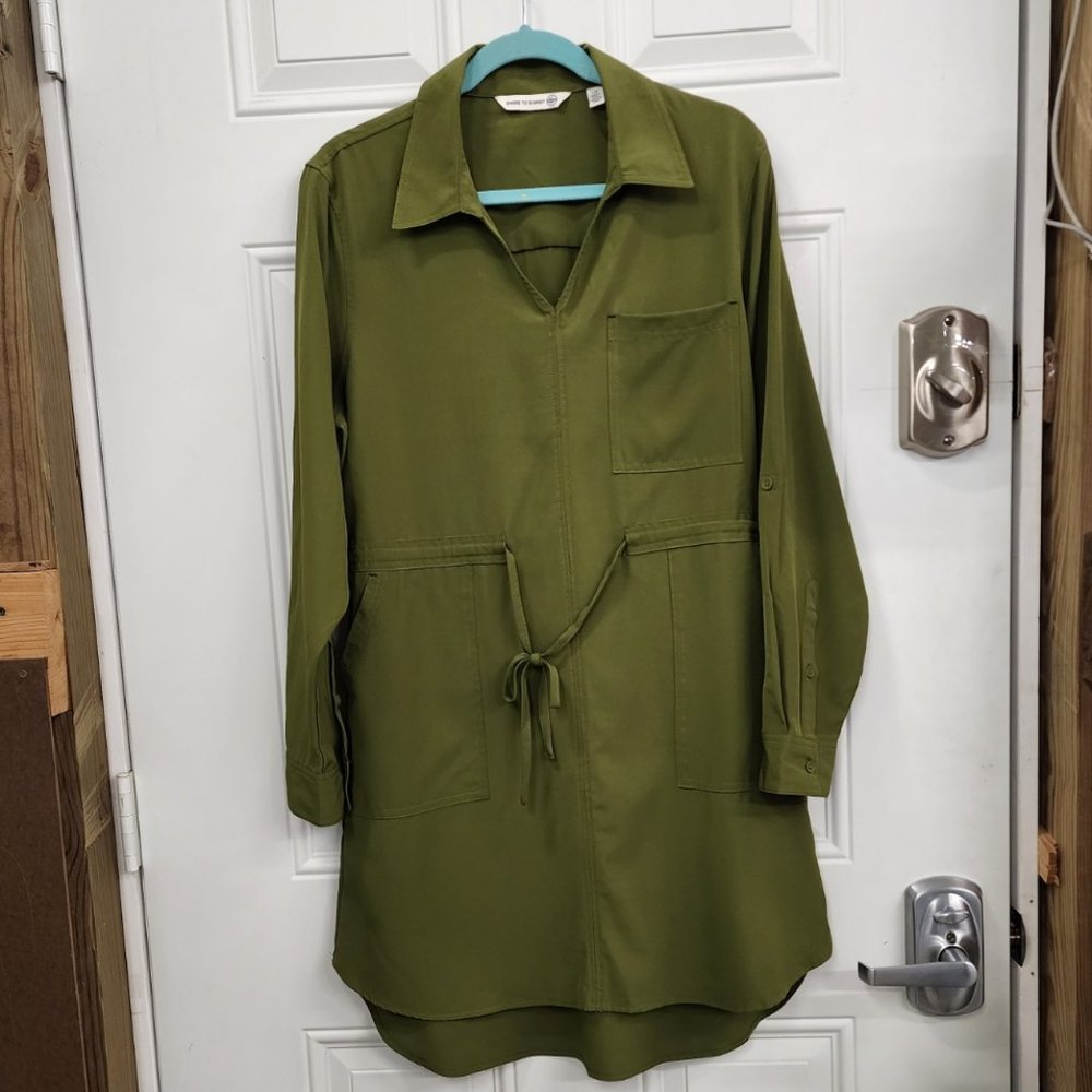 New Shore To Summit Utility Dress w/Sun Protection - Avocado - Size Large